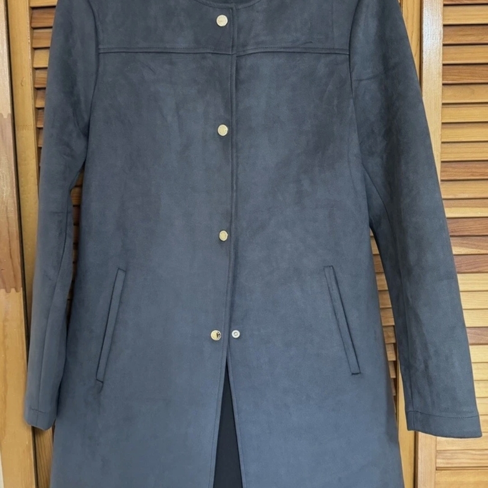 Marc New York Gray Coat with Gold Buttons